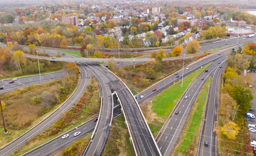 New England roads with fulfillment from Boston
